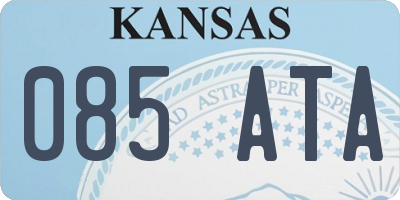 KS license plate 085ATA