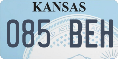 KS license plate 085BEH