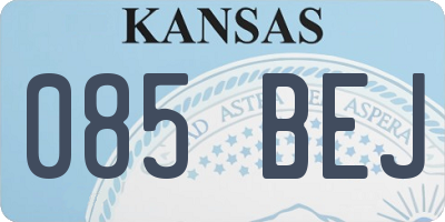 KS license plate 085BEJ