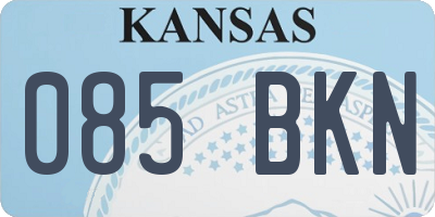 KS license plate 085BKN