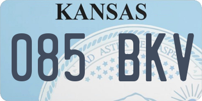 KS license plate 085BKV