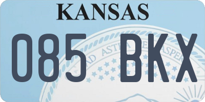 KS license plate 085BKX