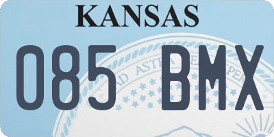 KS license plate 085BMX