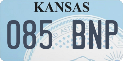KS license plate 085BNP