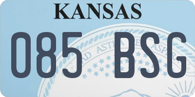 KS license plate 085BSG