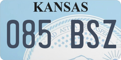 KS license plate 085BSZ
