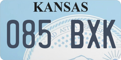 KS license plate 085BXK