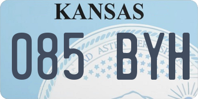KS license plate 085BYH