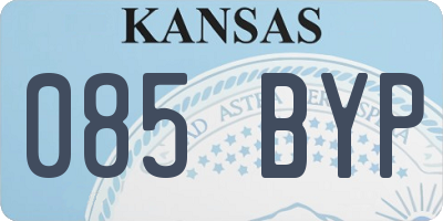 KS license plate 085BYP