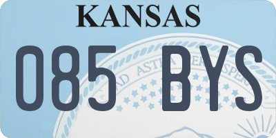 KS license plate 085BYS