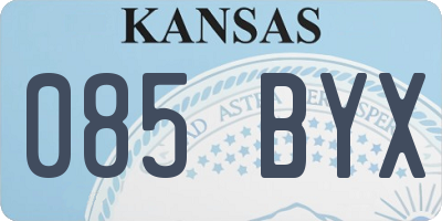 KS license plate 085BYX