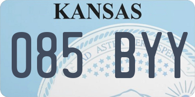 KS license plate 085BYY