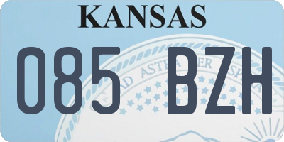 KS license plate 085BZH