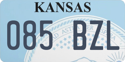 KS license plate 085BZL
