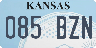 KS license plate 085BZN