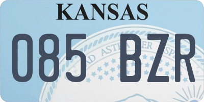 KS license plate 085BZR