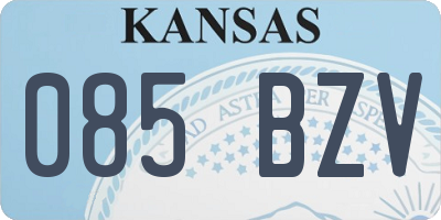 KS license plate 085BZV