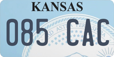 KS license plate 085CAC
