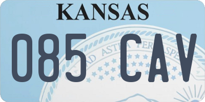 KS license plate 085CAV