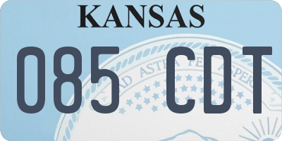 KS license plate 085CDT