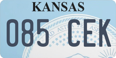 KS license plate 085CEK