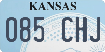 KS license plate 085CHJ