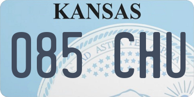 KS license plate 085CHU