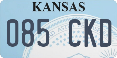 KS license plate 085CKD