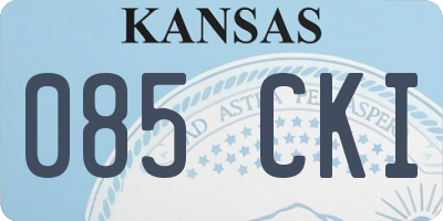KS license plate 085CKI