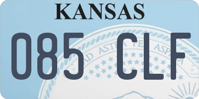 KS license plate 085CLF
