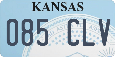 KS license plate 085CLV