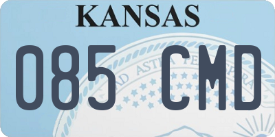 KS license plate 085CMD
