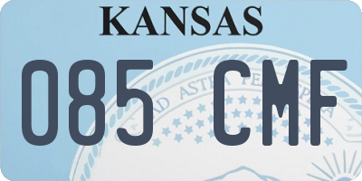 KS license plate 085CMF