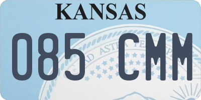 KS license plate 085CMM