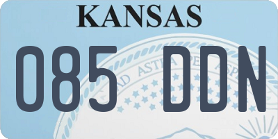 KS license plate 085DDN