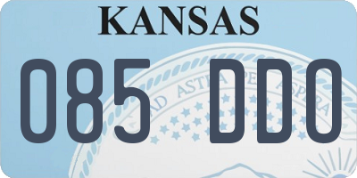 KS license plate 085DDO