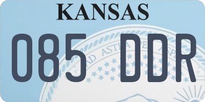 KS license plate 085DDR