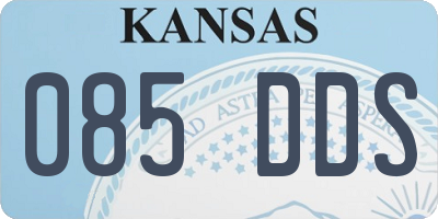 KS license plate 085DDS