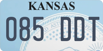 KS license plate 085DDT