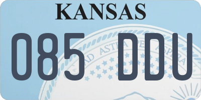 KS license plate 085DDU