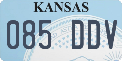KS license plate 085DDV
