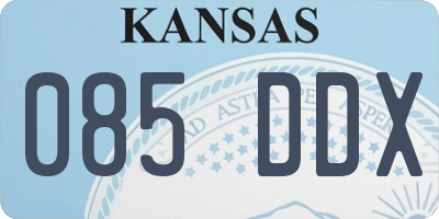 KS license plate 085DDX