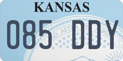 KS license plate 085DDY