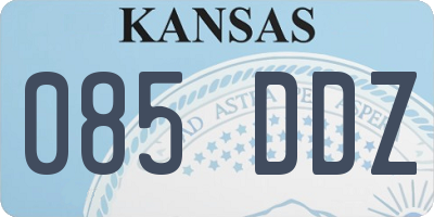 KS license plate 085DDZ