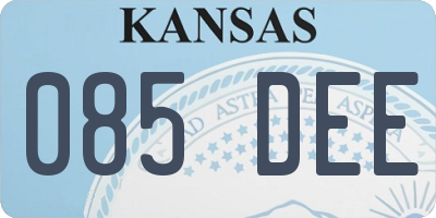 KS license plate 085DEE