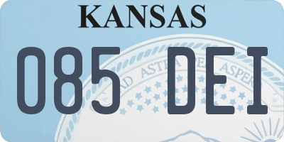 KS license plate 085DEI