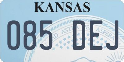 KS license plate 085DEJ
