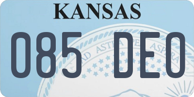 KS license plate 085DEO