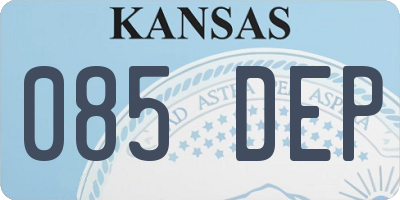 KS license plate 085DEP