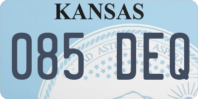 KS license plate 085DEQ